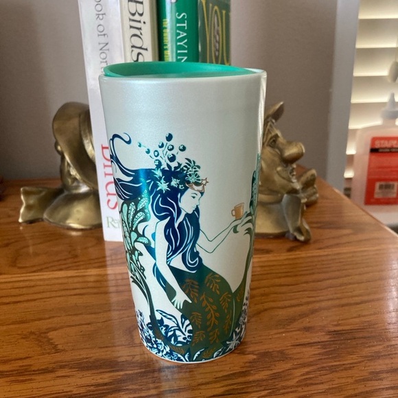 Starbucks Other - Starbucks Ceramic cup - White and Green Mermaid Design
